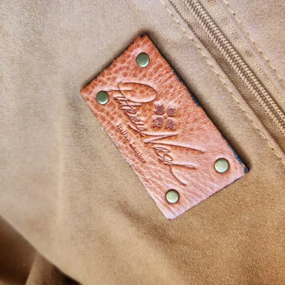 Patricia Nash Floral Cotton/Italy Leather Lady Handbag/Shoulder Bag - Picture 11 of 16